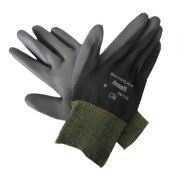 安思尔ANSELL 48-126-9 黑色涤纶PU掌部涂层手套