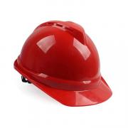 MSA 10172479 V-Gard 豪华型安全帽（红ABS， 带透气孔 超爱戴帽衬 针织布吸汗带 D型下颌带）